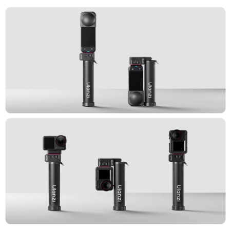 Ulanzi MT98 (S054) - składany selfie stick i mini statyw 2w1, dedykowany do Insta360 X4/X5 - przykład użycia